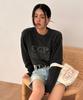CGP (Women) Square Logo Knit_Charcoal