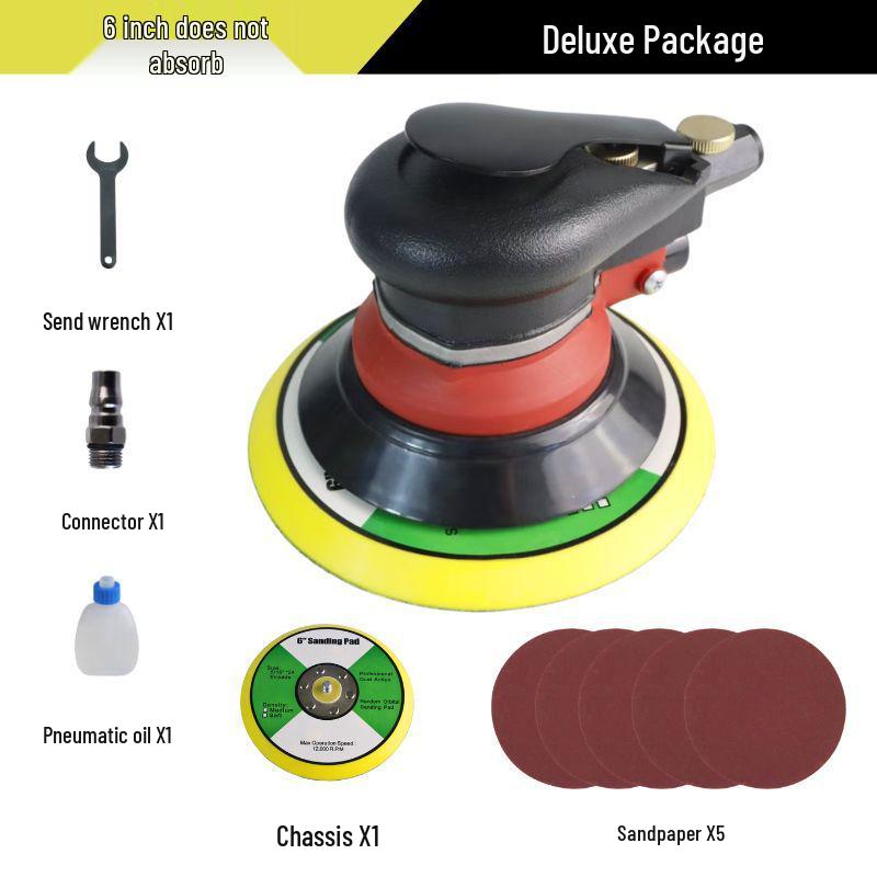 5" & 6" High-Speed Pneumatic Sander and Polisher, Model 313 Handheld Air Grinder