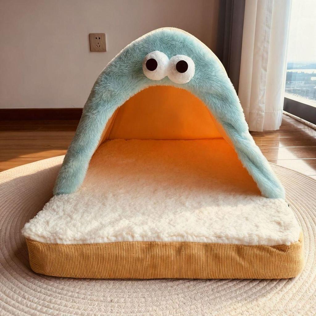 Detachable Washable Warm Pet Bed & Enclosed Tent for Dogs and Cats