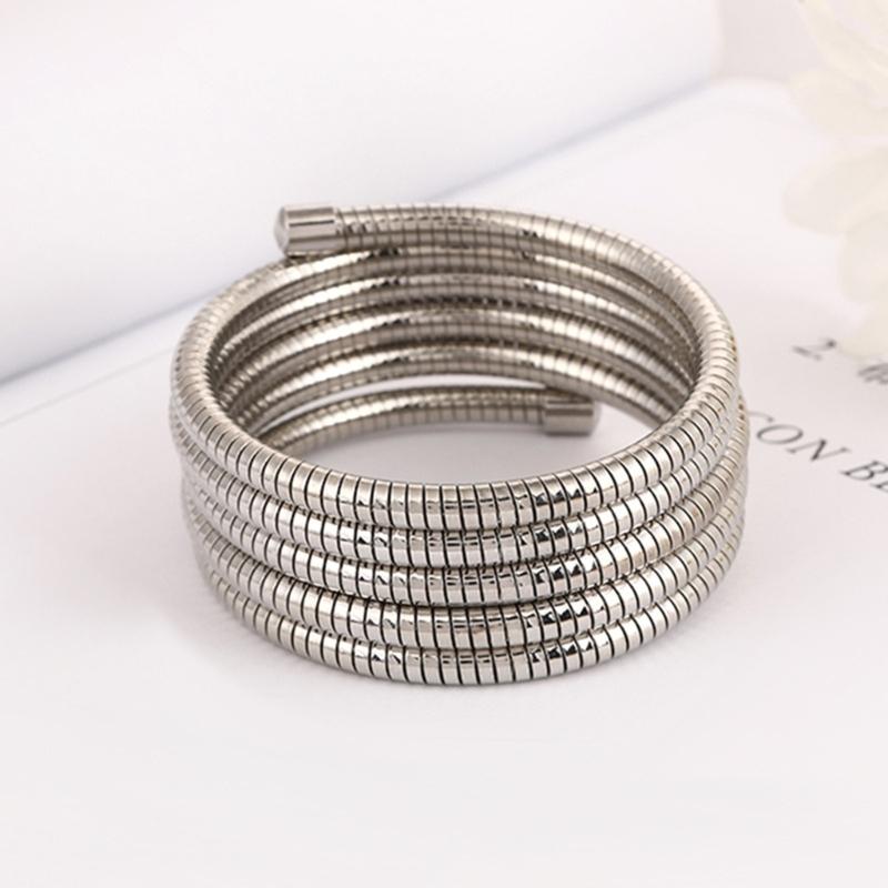 Stapelbarer Mehrschichtiger Armreif Stilvoller Metall Elastischer Schmuck Stapelbarer Armreif Elastisches Armband für Modebewusste Liebhaber