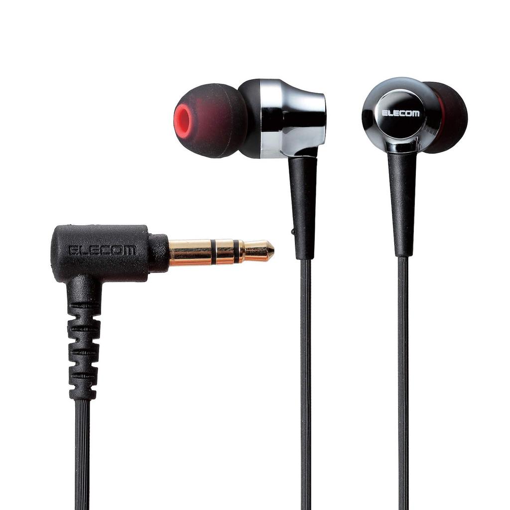 ELECOM EHP-RH1000A Hi-Res Audio Compatible Earphones (Black)