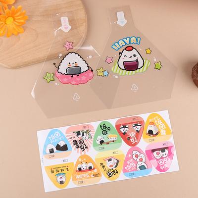 50 Stück Cartoon Dreieck Reisbällchen Verpackungsbeutel Aufkleber Algen Geschenktüte Sushi-Beutel Japanische Küche Zubereitung Bento-Zubehör