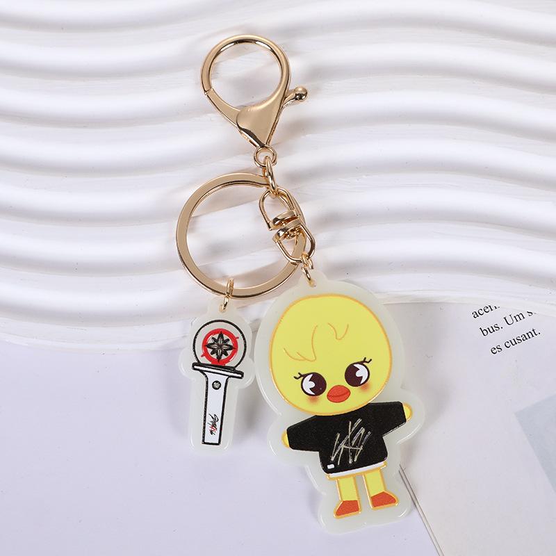 Stray Kids' New Luminous Acrylic Keychain SKZOO Bangchan Star Peripheral Collection Collective Star Support Luminous Pendant