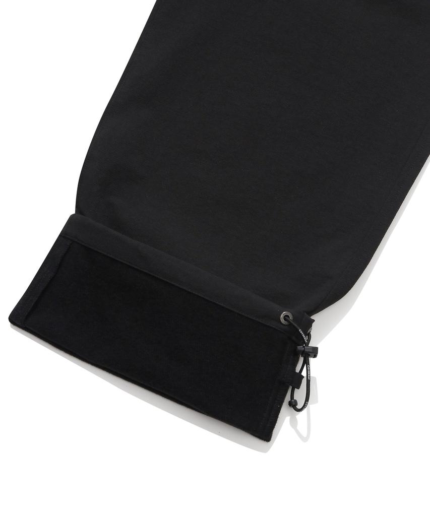 COVERNAT White Brushed Synthetic Fiber Regular Fit Pants Black