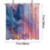 1pc Pink Marble Printed Waterproof Shower Curtain Shower Partition Hanging Curtain with 12 Hooks Multiple Sizes Easy To Install