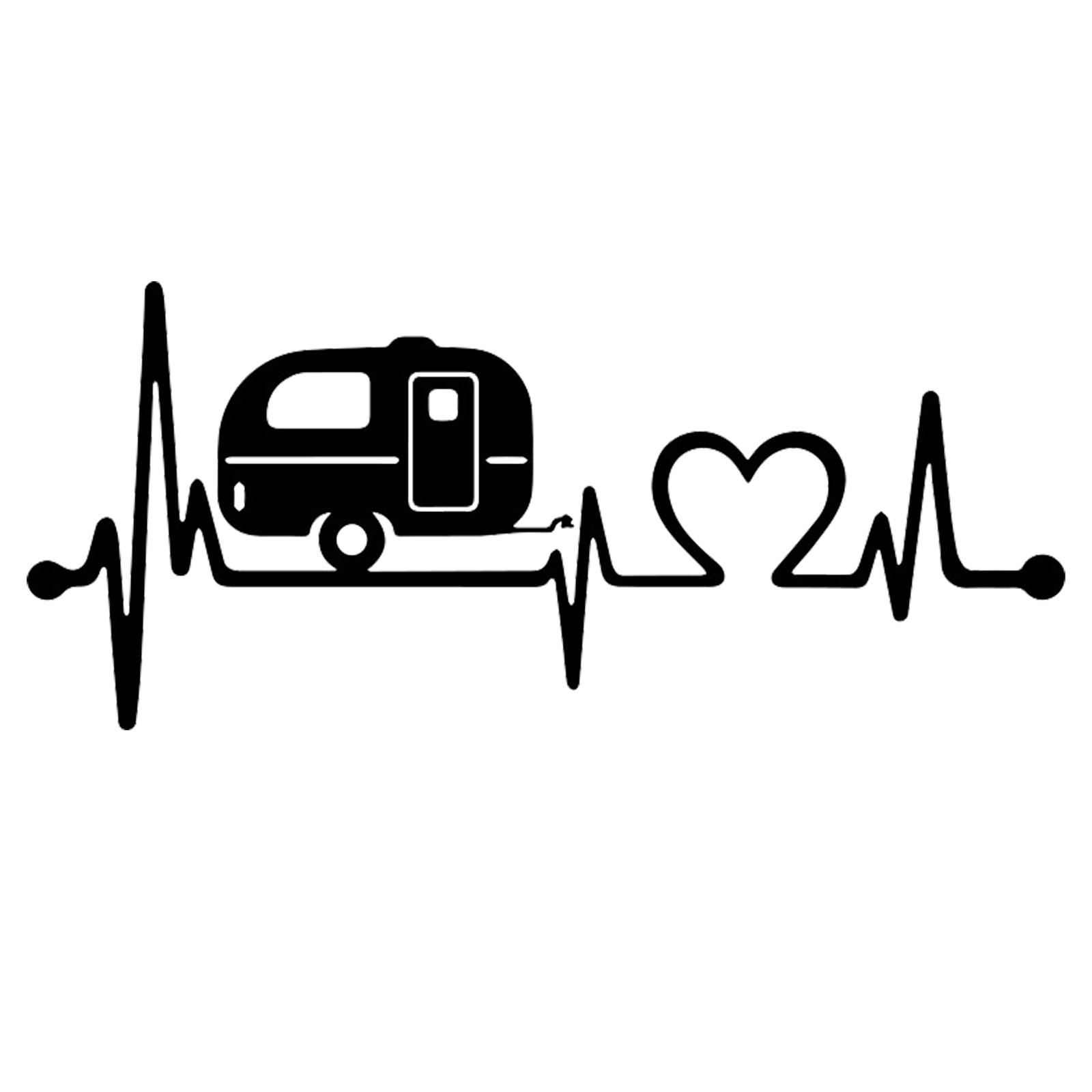 

Абсолютно новая наклейка на автомобиль Caravan Love Heartbeat наклейка на автомобиль Camper наклейки на кузов окна наклейки для автомобиля виниловые наклейки для стайлинга автомобилей чёрный