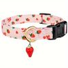 Soft Dog Strawberries Collar Fruit Print Cat Watermelon Collar Durable Pet Chain  Pet Accessories