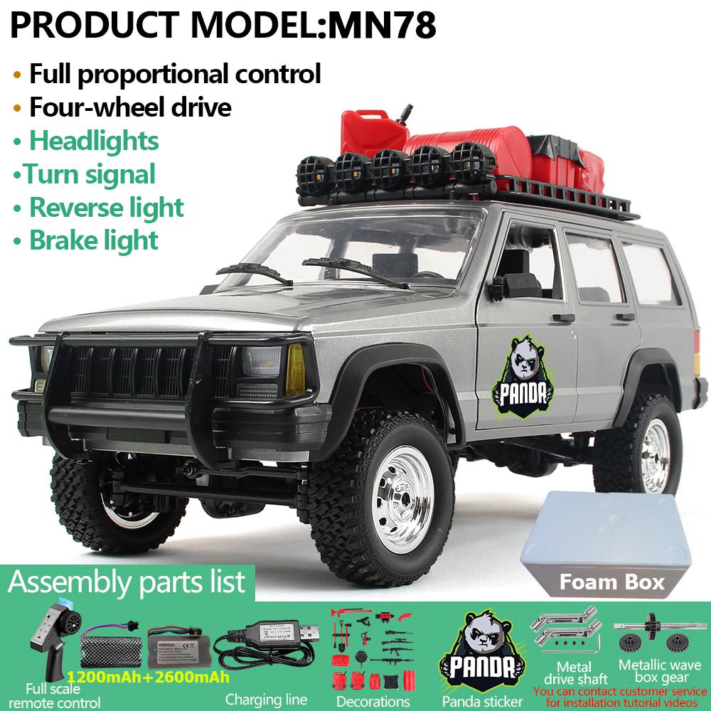 AAYD1 MN78 1:12 RC Car MN Model RTR Version RC Car 4WD 280 Motor Professional Off-Road RC 2.4G Remote Control Car For Boys Gifts