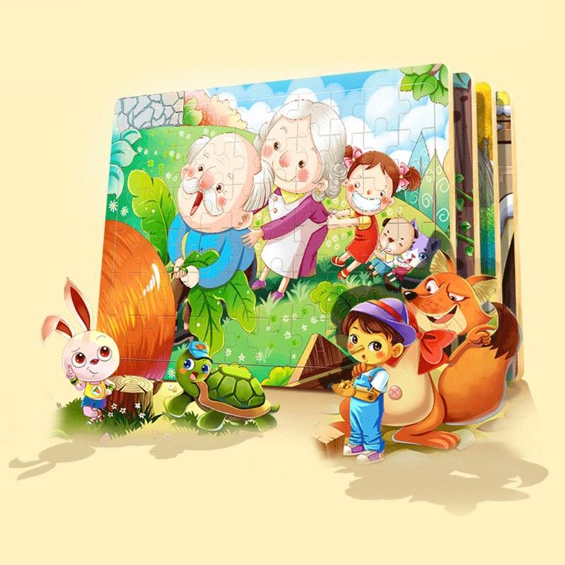 60 Stück Früherziehung Tierpuzzles Lern-Spielset Spielzeug-Set Pädagogisches Set Puzzle Kinder Pädagogisches Spielzeug Zuhause