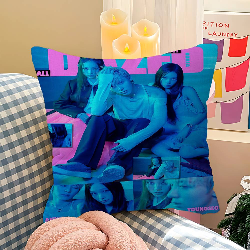 Kpop Hot A-ALLDAY P-PROJECT Personalized Picture Text Home Decorative Pillows Household Gifts 45x45cm