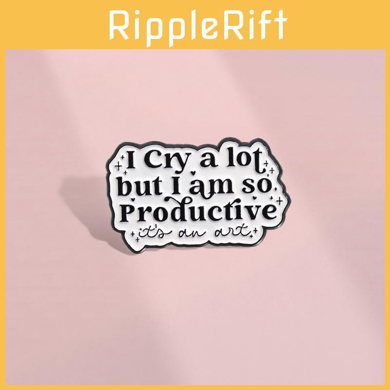 Stylish Artistic Black Letter Brooch Quirky Cartoon Design Versatile Metal Accessory Pin