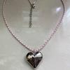 Y2K Style Heart Pendant Necklace Heart Pendant Choker Love Necklace Pendant Neck Jewelry for Nightclubs and Parties