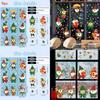 Christmas Elf Pvc Static Cling Window Decals Set For Holiday Decorations