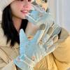 Plush Gloves for Women Winter Thickened with Fur Warm Riding Gloves Cold and Windproof Anti Slip Gloves Touch Screen Gloves Skiing Teddy Bear Gloves