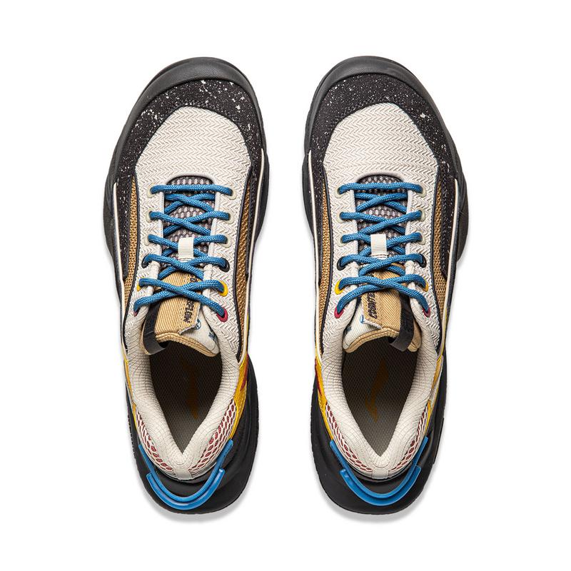 Li-Ning CF Series Hiking 3 Shock Absorbing Wear Resistant Low Top Casual Shoes Unisex Casual Shoes Oat-Gray AGLU149-1