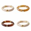 Bamboo Bohemia Style Bracelets Acrylic Women Bangle Fashion Beads Bracelets  Couple