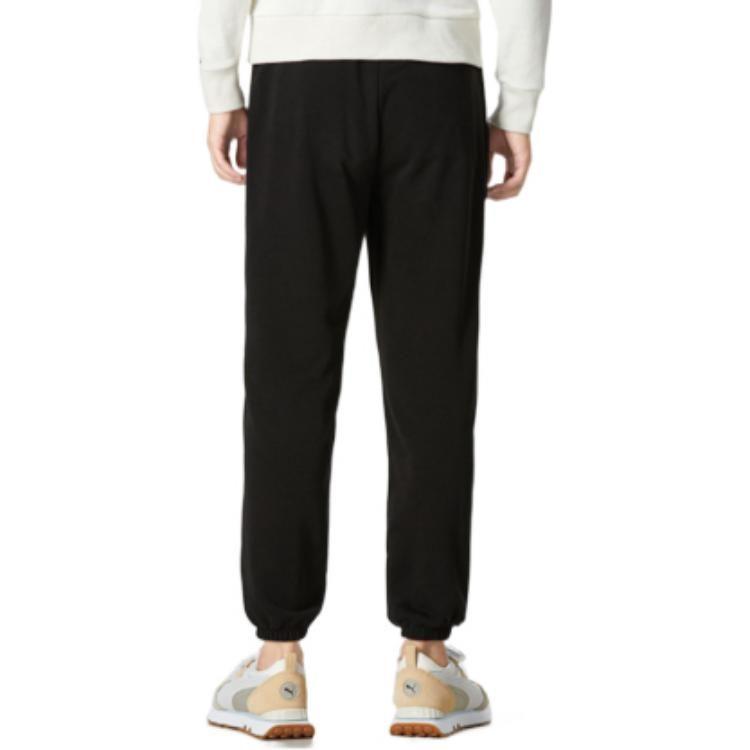 PUMA Knitted Sweatpants Men's Black Moderate Cuffed Pants 537850-01