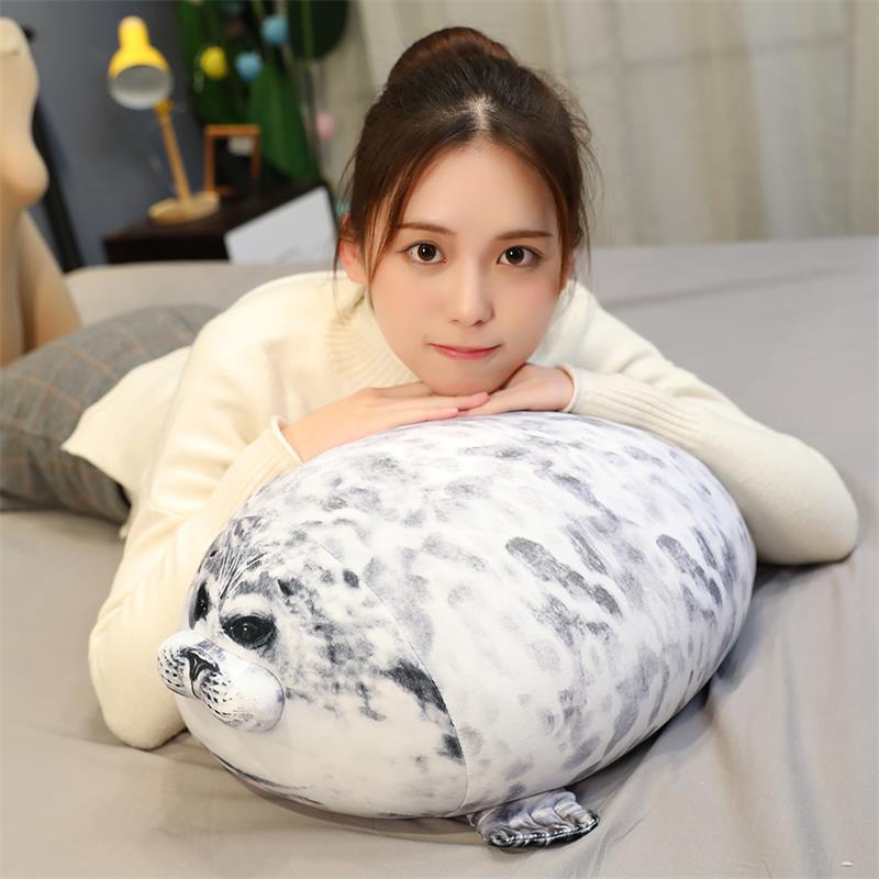 Simulated Seal Pillow Aquarium Popular Soft Seal Doll Travel Commemorative Plush Toy Children's Birthday Christmas Gift