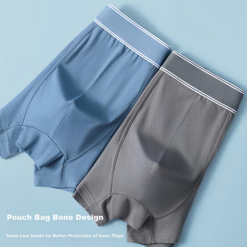 Me Feeling Men's Underwear, Pure Cotton, 7A Grade Antibacterial Crotch, Seamless Breathable Boxer Briefs, Large Size Men's Youth Shorts