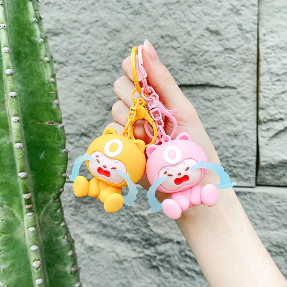 Crying Face Dolls Keychain Bag Pendant Car Keyring Kawaii Cartoon Pendant  Car Keychain