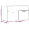 Washbasin Cabinet with Rustic Wood Look 90 X 38.5 X 46 Cm Particleboard