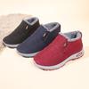 Women Winter Warm Fleece Lined Snow Boots Waterproof Slip On Anti Slip Rubber Sole Elderly Ladies Walking Cotton Shoes
