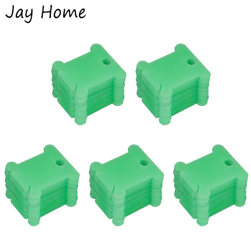 50/100Pcs Plastic Floss Bobbins for Embroidery Floss Organizer Cross Stitch Thread Winder Bobbins Storage DIY Craft Sewing Tools