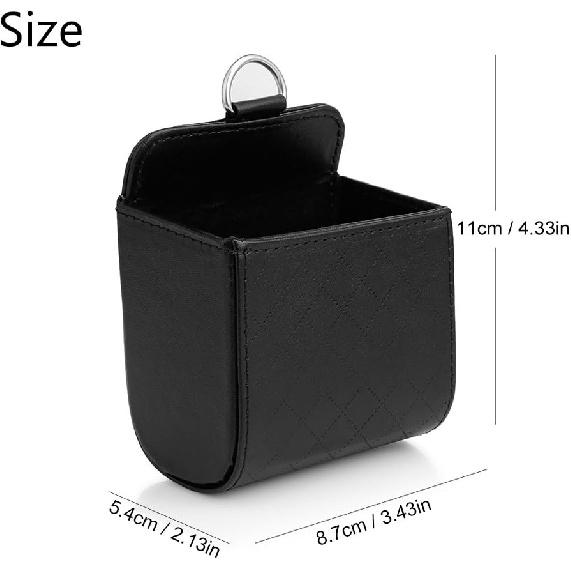 Yosoo Car Auto Seat Back Interior Air Vent Cell Phone Holder Pouch Bag Box Tidy Storage Bag Case Organizer with Hook (Black)