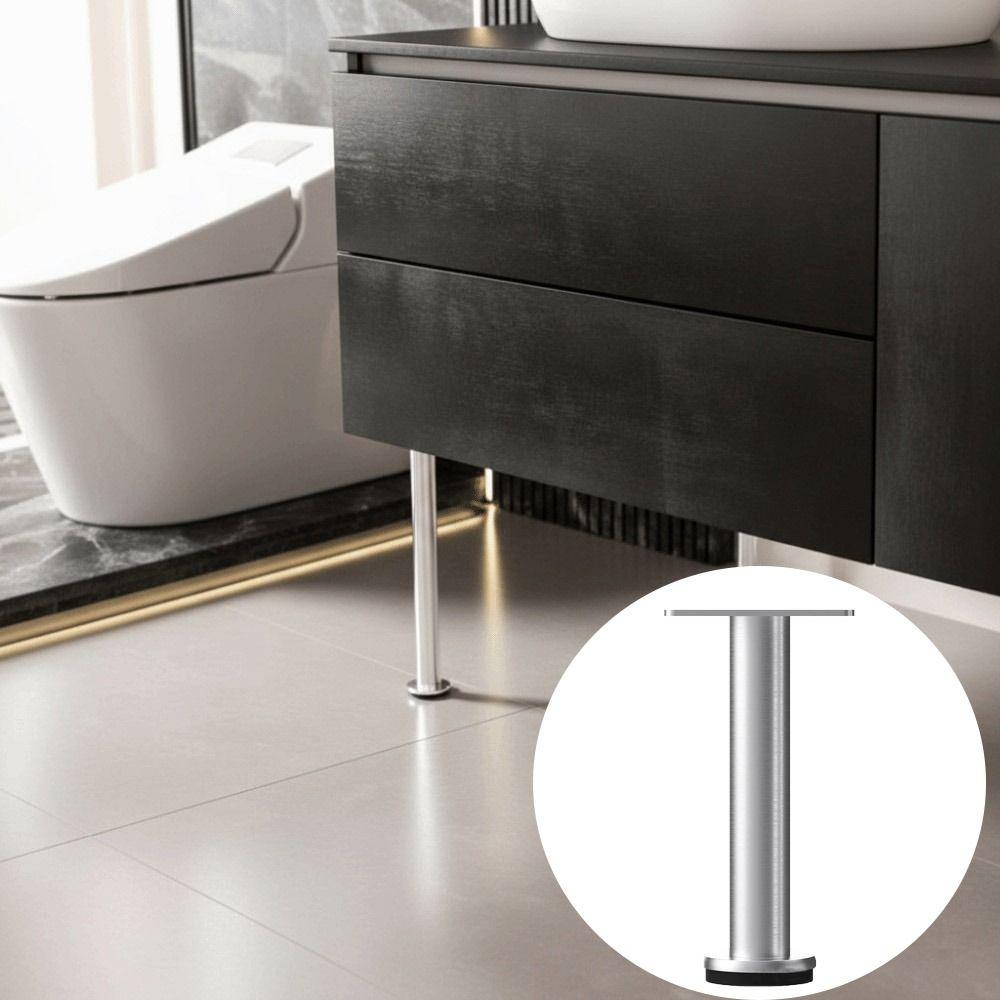 Pieds de canapé en acier inoxydable Pieds d'armoire en métal épaissi Jambes de support réglables de luxe léger Armoire de salle de bain