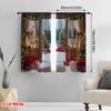 2pcs 2D Flat Printing Merry Christmas Popular Drapes Christmas13 Machine Washable Fabric Without Electricity Party Decorations