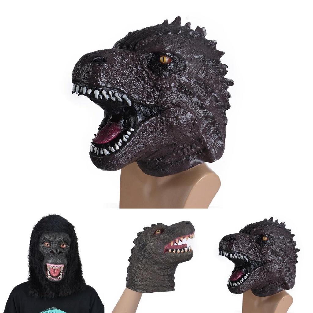 Godzilla mot King Kong Latexmask Handdocka Barn Rolig Pedagogisk Gosedjursleksak