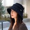 Autumn And Winter Retro Knitted Bucket Hat Mixed Color Texture Warm Basin Hat Fashion Casual Show Face Small Versatile