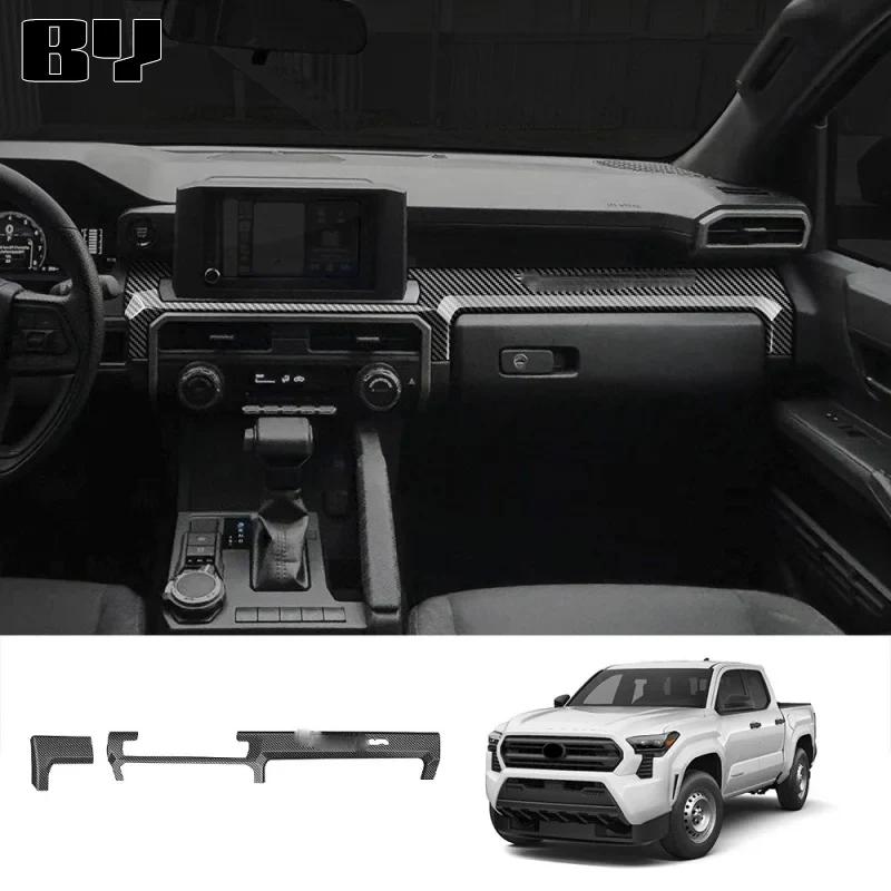 ABS Carbon Fiber For Toyota Tacoma 2024-2025 Central Control Trument Panel Steering Wheel Door Handle Interior Accessories