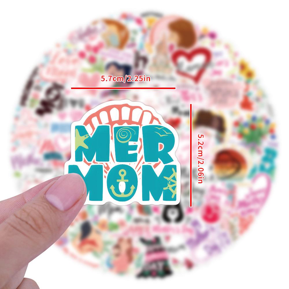 110 New Mother's Day Graffiti Stickers Decorative Skateboard Water Cup Hand Tent Waterproof Stickers