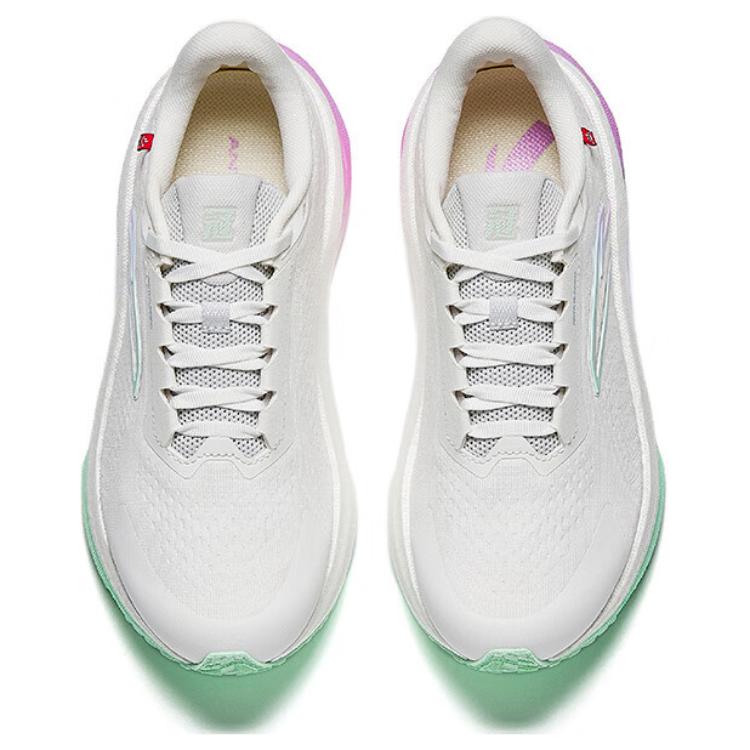 Anta Champion 3SE Comfortable Versatile Shock Absorbing Durable Rebound Low Top Casual Running Shoes Women Sneaker White Purple Green 122515532-6