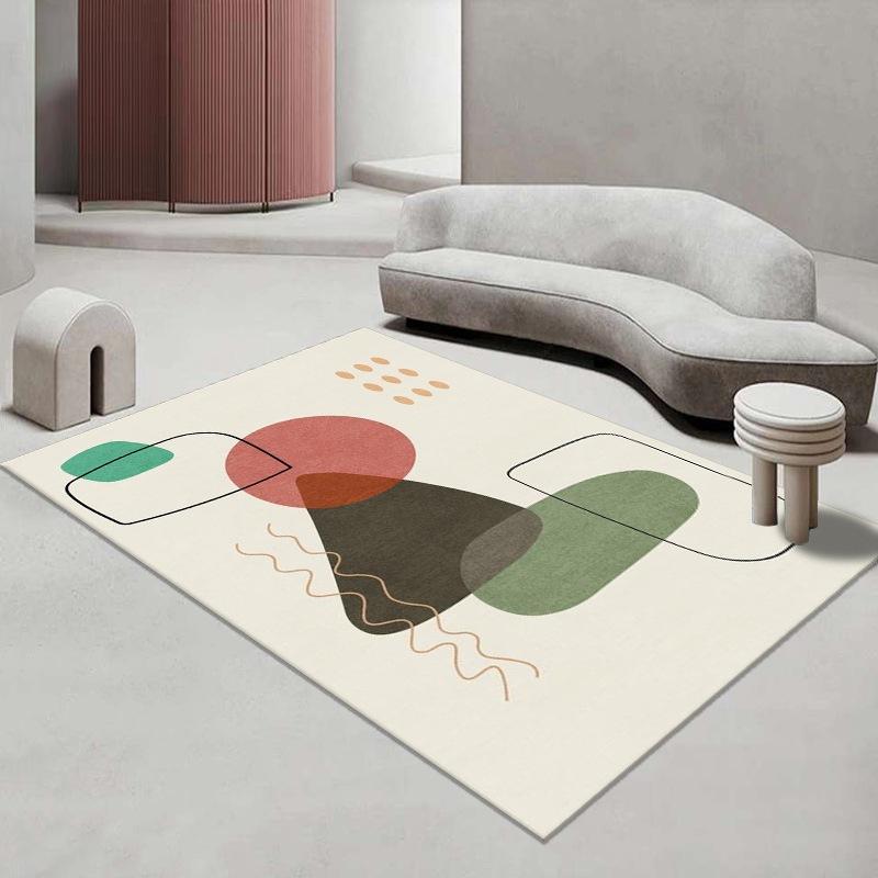 Teppich im japanischen Stil für das Wohnzimmer Nordisch Leichter Luxus Wohnzimmer Sofa Couchtisch Teppich Minimalistische Schlafzimmerbodenmatte