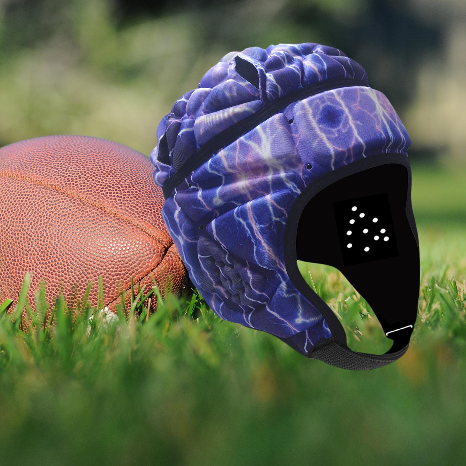 Kids Rugby Helmet Breathable Protection Anti Collision Football Helmet for Flag Football Soccer Pitcher Special Needs