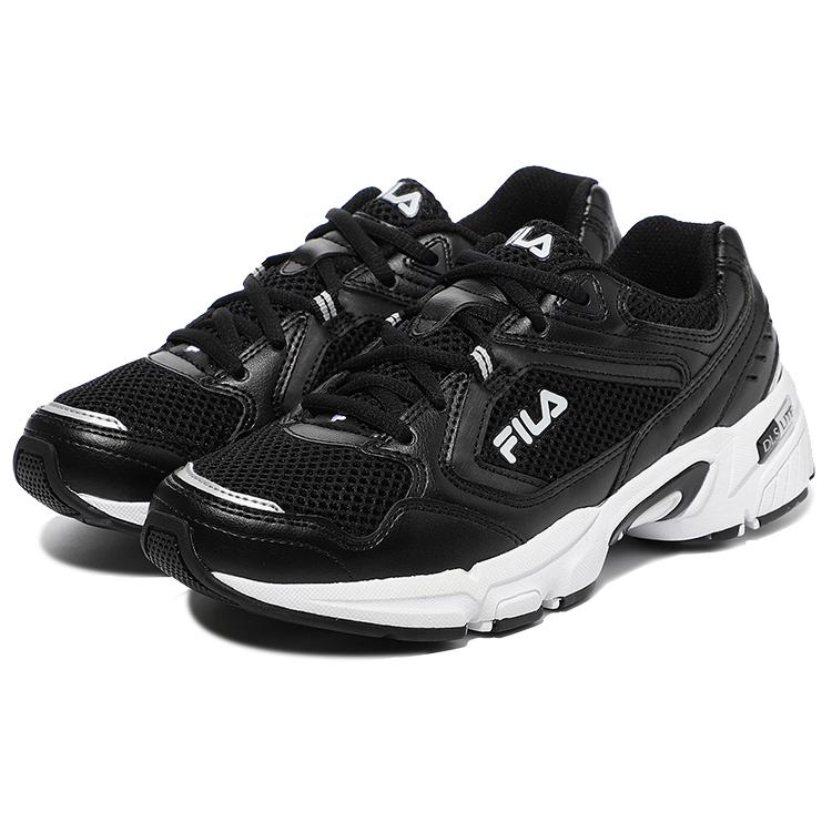 FILA Textile, Mesh Low top Running Shoes Unisex Black Korean Style 1RM01141D_021