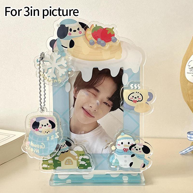 Arylic Photocard Holder 3 Inch Kawaii Photo Frame Picture Protector Card Case Idol Star Photo Binders Photo Packaging Supplies