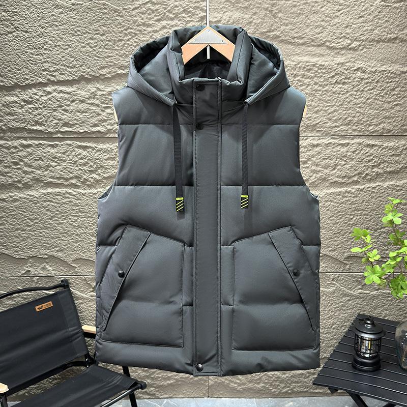 Autumn and Winter Warm Waistcoat Thickened Vest Trend Waistcoat Casual Down Cotton Coat Outer Wear Work Clothes