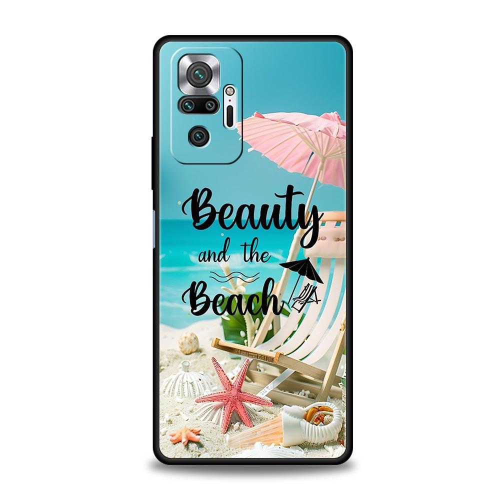 Summer Beach Phone Case Cover for Redmi 14C 10C Note 15 14 13 12 10 11 K40 Pro Plus 5G Soft TPU Shockproof Shell Fundas Capa Bag