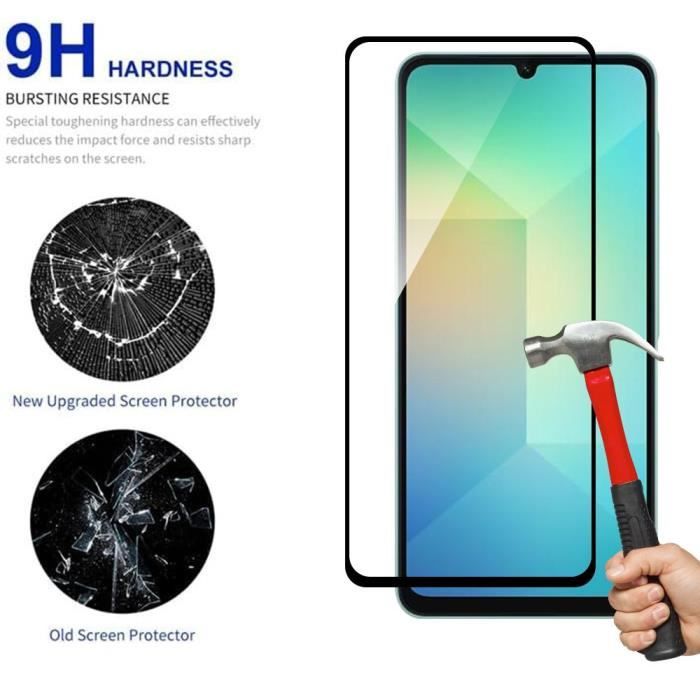 Film de protection en verre trempé - samsung - galaxy a06 - lot de 2 - 9h - anti-rayures - 0,3 mm