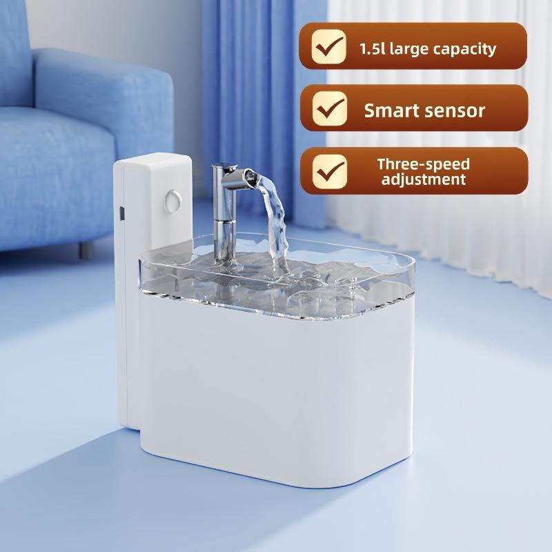 The Cat Water Dispenser Is An Unplugged Wireless Sensor Smart Pet Water Dispenser That Automatically Circulates Without Getting Your Mouth Wet