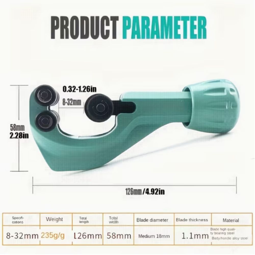Adjustable Tool Stainless Steel Pipe Cutter Flexible Roller Metal Pipe Cutter  Pipe Cutting