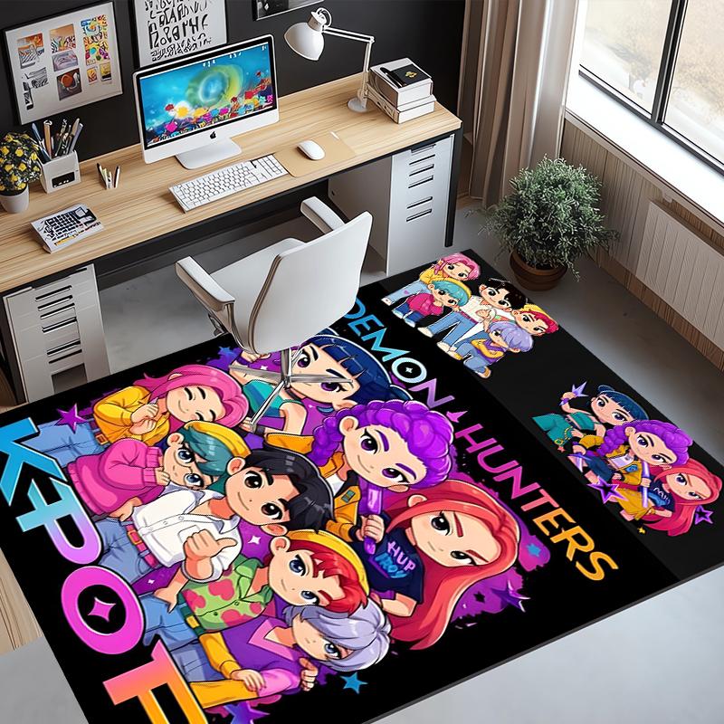 Girl group Pattern Rug, Indoor/Outdoor Mat, for Picnic, Gameroom, Bedroom, Office, Living Room, Home Decor Carpet, Birthday Gift