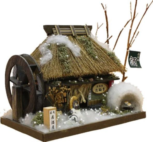 

Billy Handmade Dollhouse Kit Thatched House Kit Izakaya 8444
