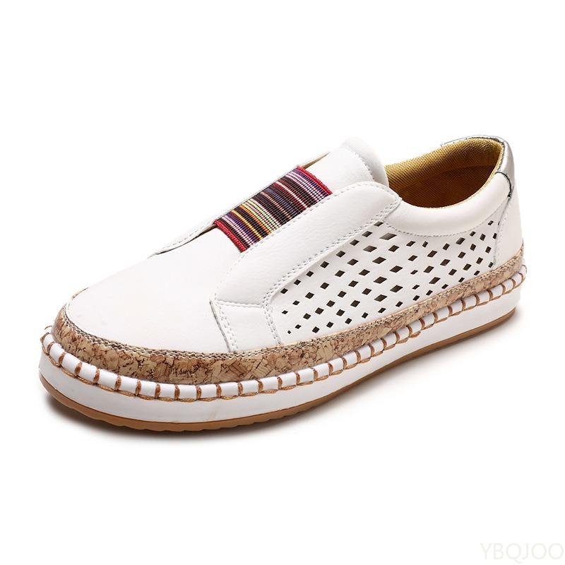 Chaussures Décontractées pour Femmes Printemps Automne Design Creux Douces Confortables Fond Plat Polyvalentes Mode Tendance
