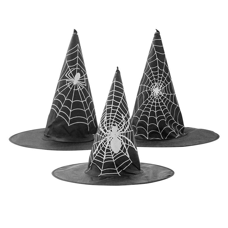 Light-Up Spiderweb Witch Hat Halloween Decoration