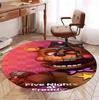 Five Nights at Freddy's Pattern Round Rug, Indoor/Outdoor Mat, for Picnic, Gameroom, Bedroom, Office, Living Room, Home Decor Carpet, Birthday Gift