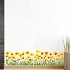 Cartoon Sunflower Wall Sticker Removable Self-Adhesive Background Decor for Bedroom Living Room Home Decoration